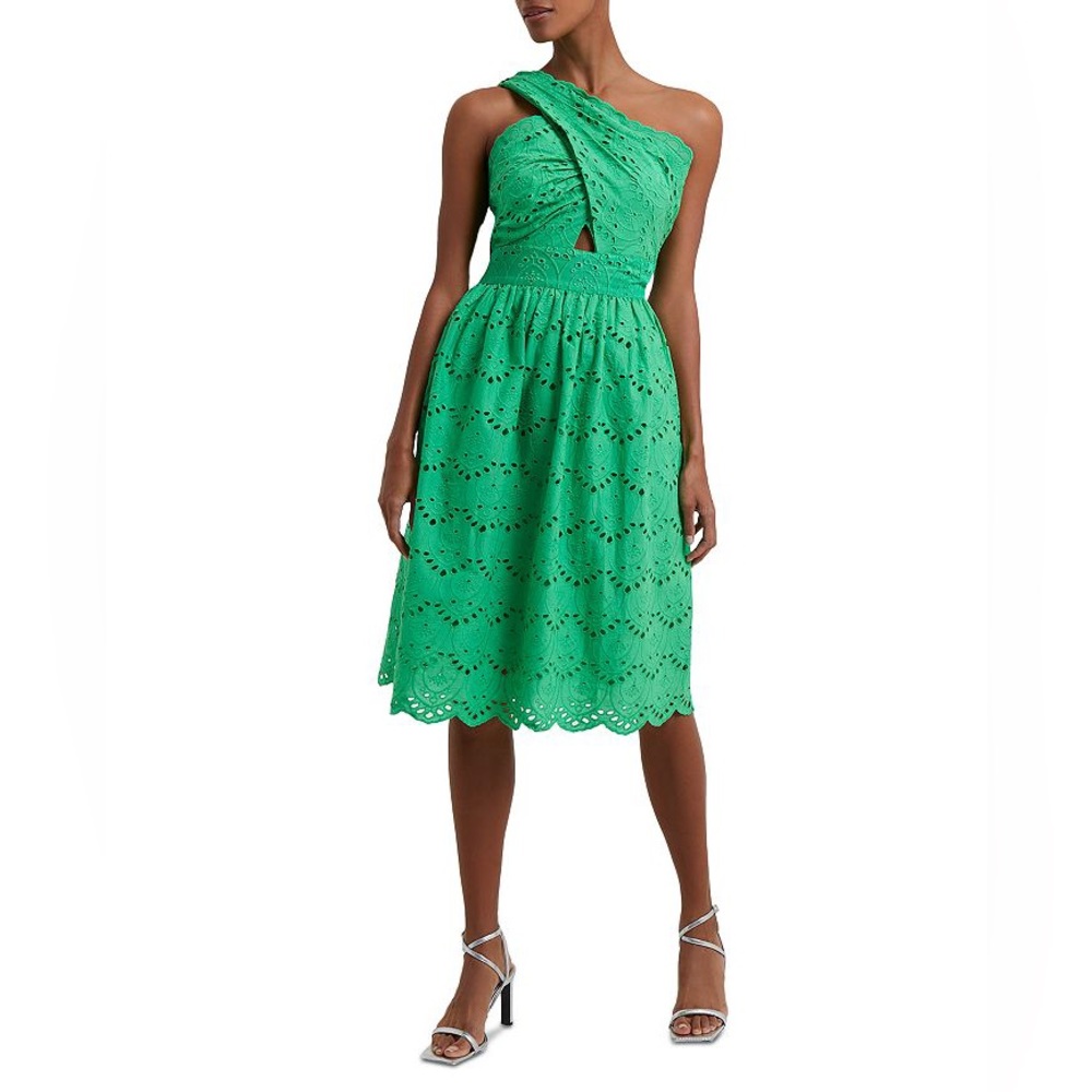 French Connection Appelona Cotton One Shoulder Dress